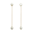 LAVANI JEWELS Dara Pearl Earrings featuring elegant white pearls and gold-tone accents, showcasing a stylish and sophisticated accessory.