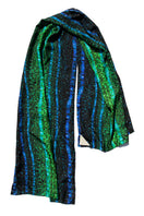 Amel Batita Darq Brocot silk scarf featuring intricate brocot pattern, elegant and lightweight accessory for stylish wear.