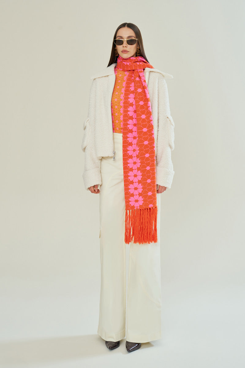 SUN-KISSED FLORAL KNIT SCARF - CULT MIA