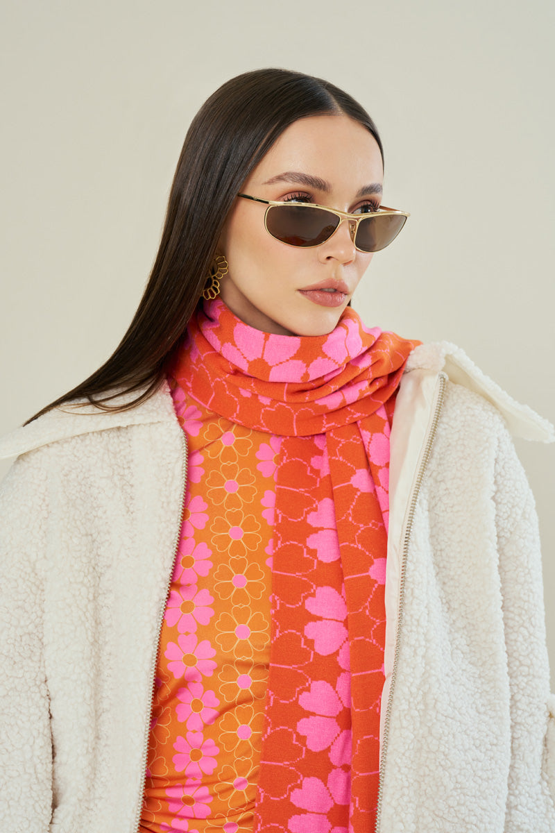 SUN-KISSED FLORAL KNIT SCARF - CULT MIA