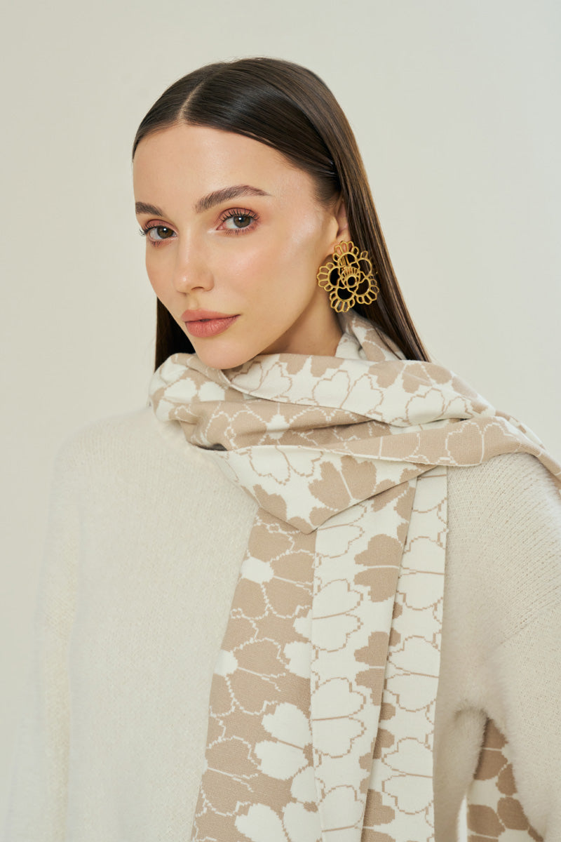 DESERT BLOOM KNIT SCARF - CULT MIA