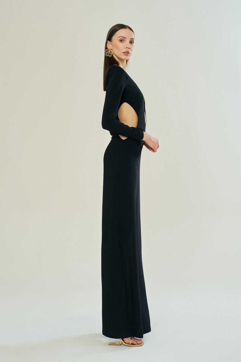 MOONLIT SILHOUETTE EVENING MAXI DRESS - CULT MIA