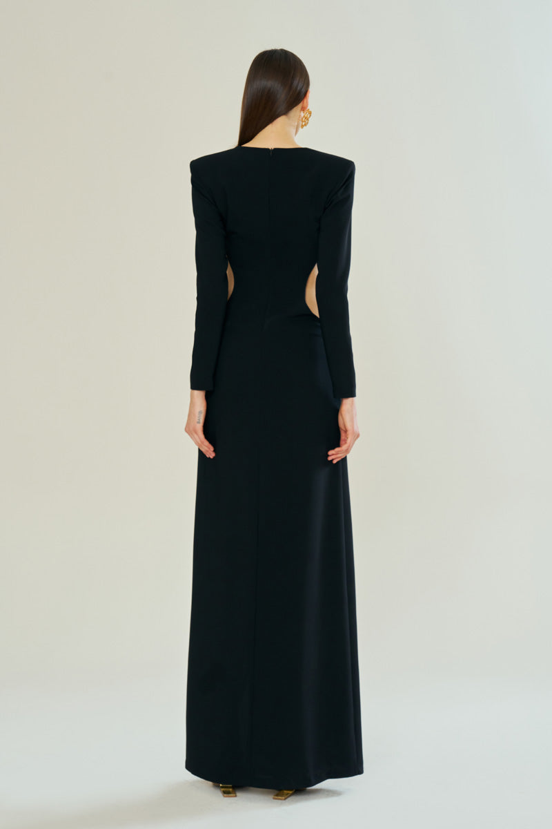 MOONLIT SILHOUETTE EVENING MAXI DRESS - CULT MIA
