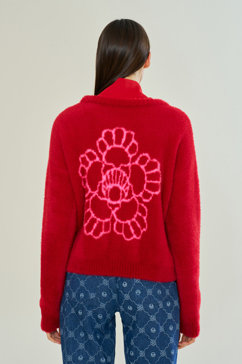 HOT ROSEBERRY OVERSIZE ICONIC KNIT - CULT MIA