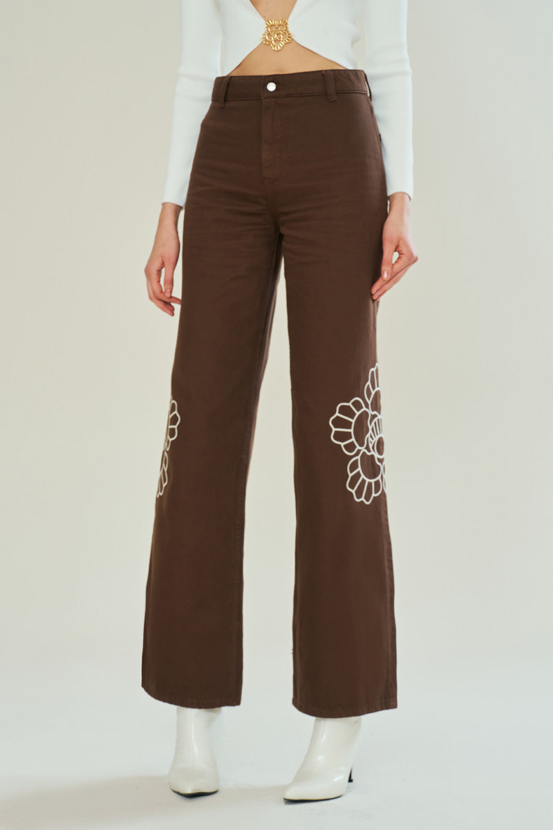 ICONIC EMBLEM TOFFEE JEANS - CULT MIA