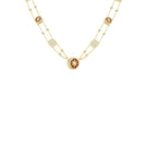 Golden Desert Tale Necklace by Velvet Desert featuring intricate desert-inspired pendant on a delicate chain.