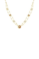 Golden Desert Tale Necklace by Velvet Desert featuring intricate desert-inspired pendant on a delicate chain.