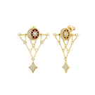 Gold Desert Tale Net Earrings by Velvet Desert, featuring intricate net design and desert-inspired style.