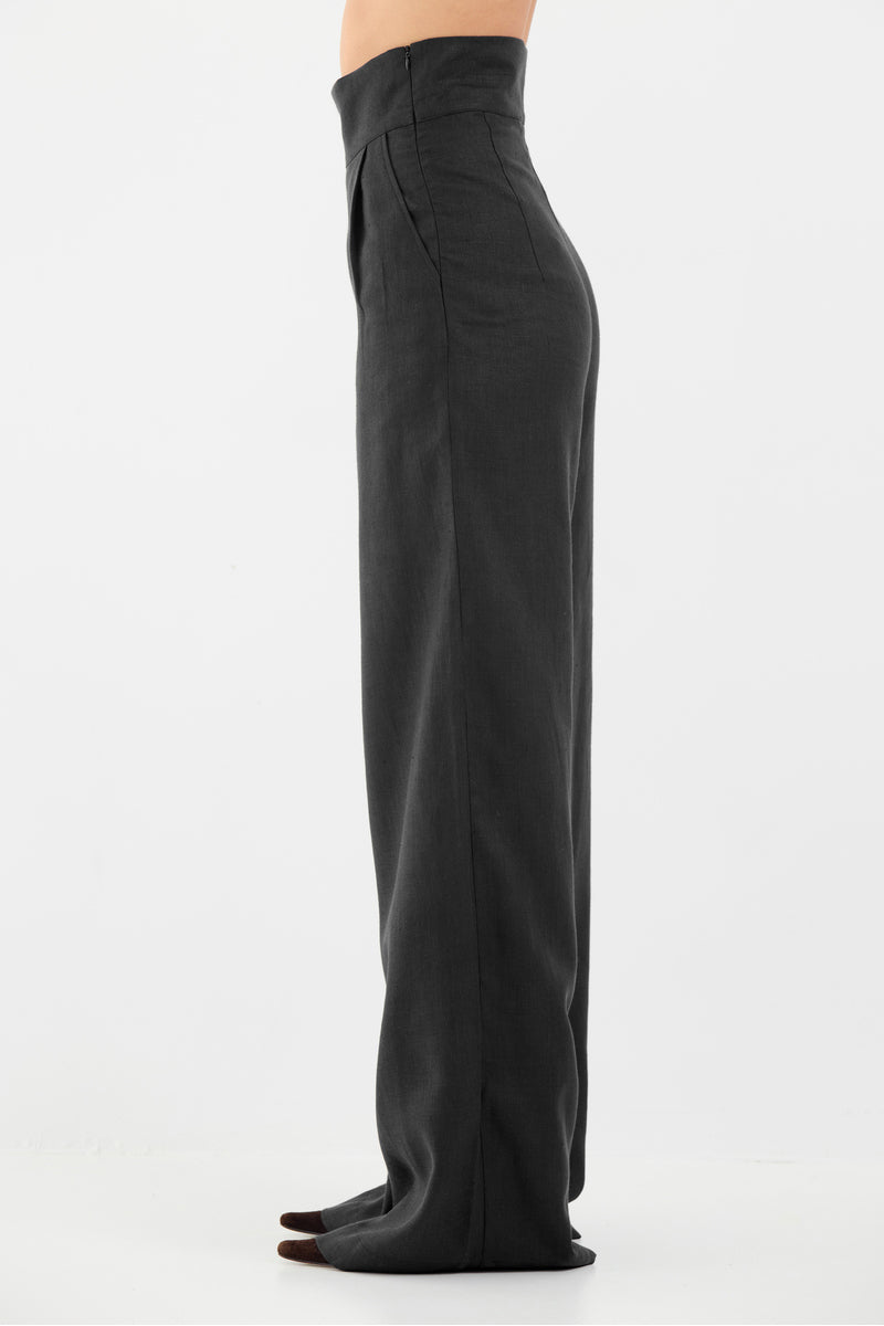 Black Diane pants by Tamar Keburia featuring a tailored fit and stylish design, displayed on a neutral background.