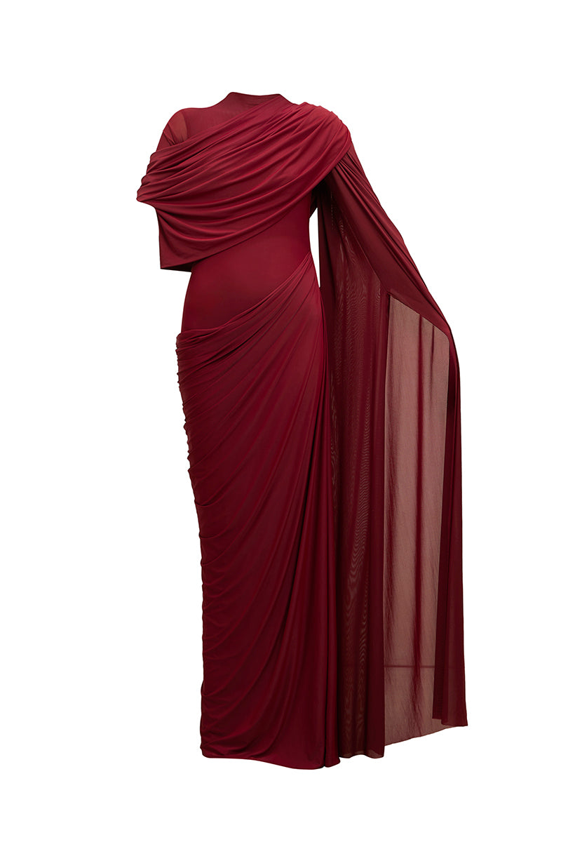 DIANNA GOWN IN BURGUNDY