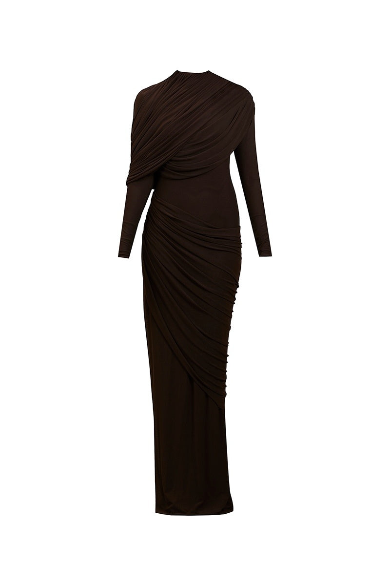 DONNA GOWN IN ESPRESSO BROWN