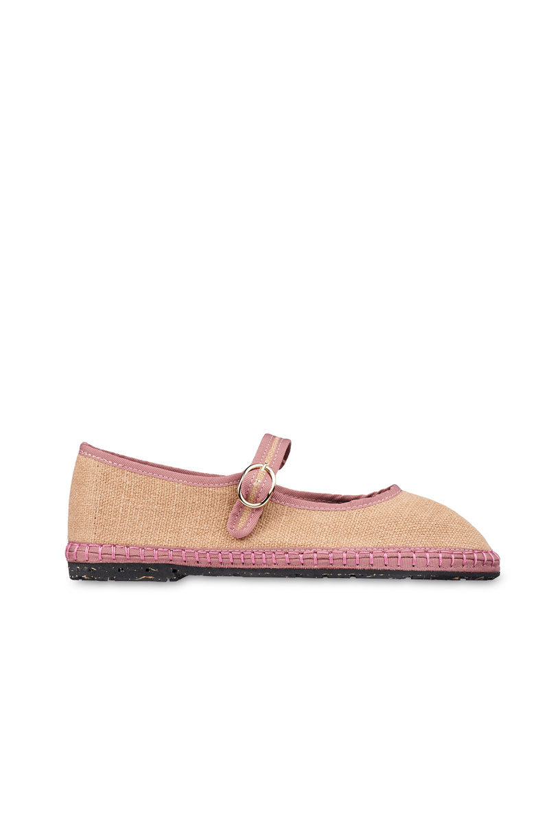Flabelus Dora flats in neutral color, featuring a sleek design with pointed toes and comfortable slip-on style.