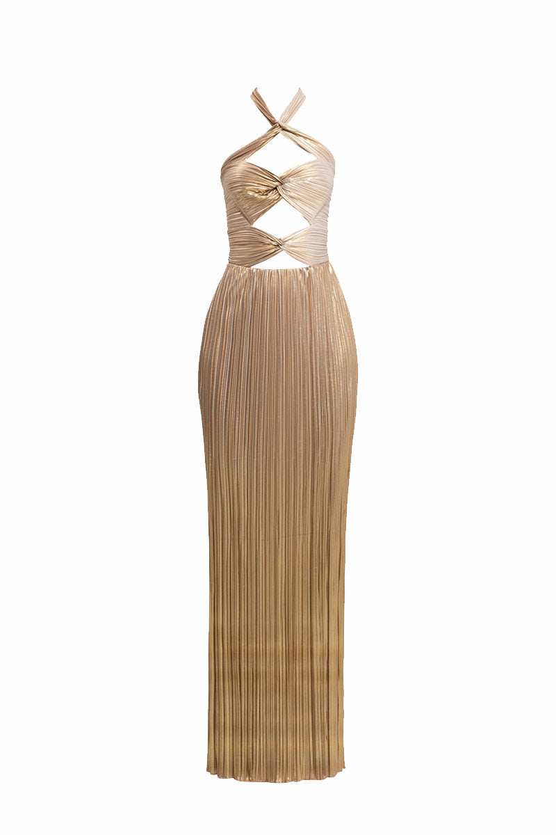 Maylé Vásquez DORADO MAXI DRESS