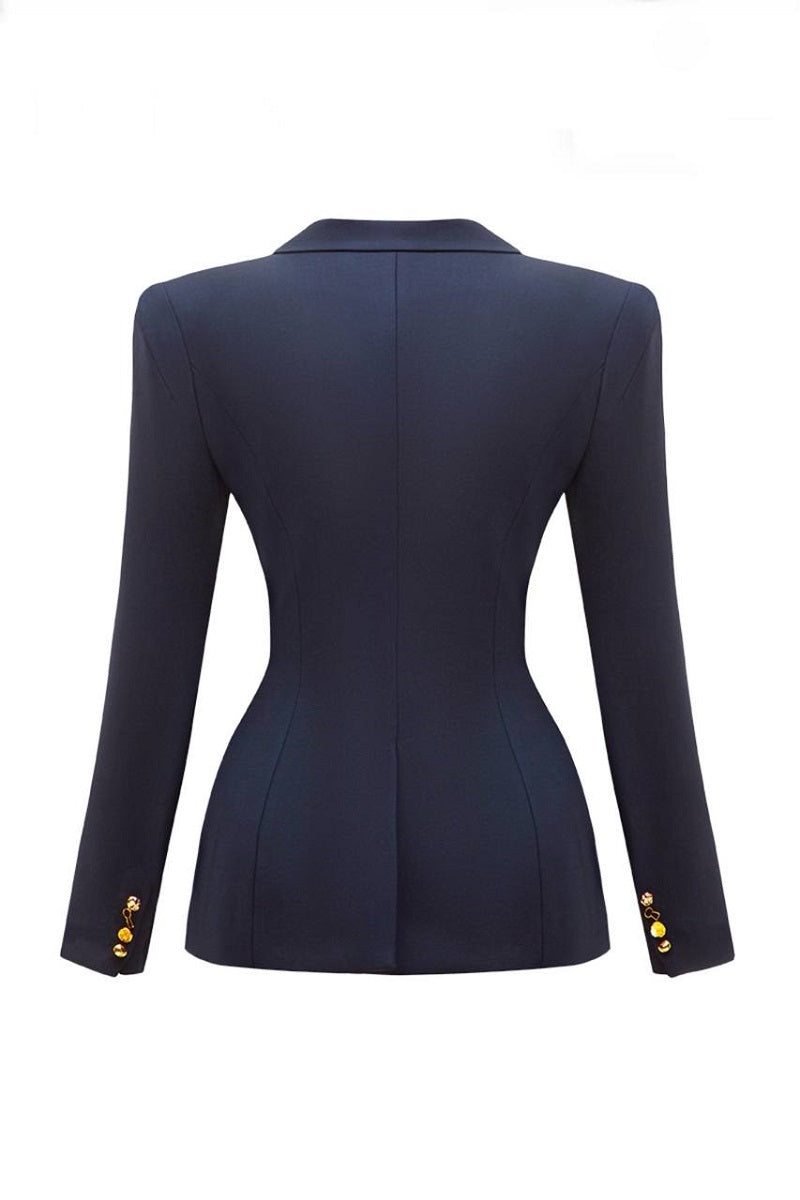 DOUBLE-BREASTED JACKET NEW LOOK IN NAVY BLUE - CULT MIA