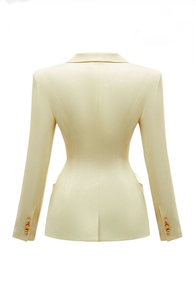 DOUBLE-BREASTED JACKET NEW LOOK IN WHITE - CULT MIA