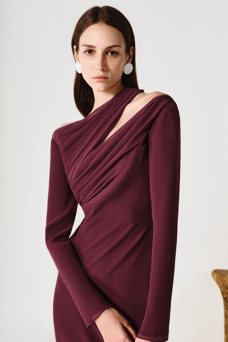 DRAPED MIDI DRESS - CULT MIA