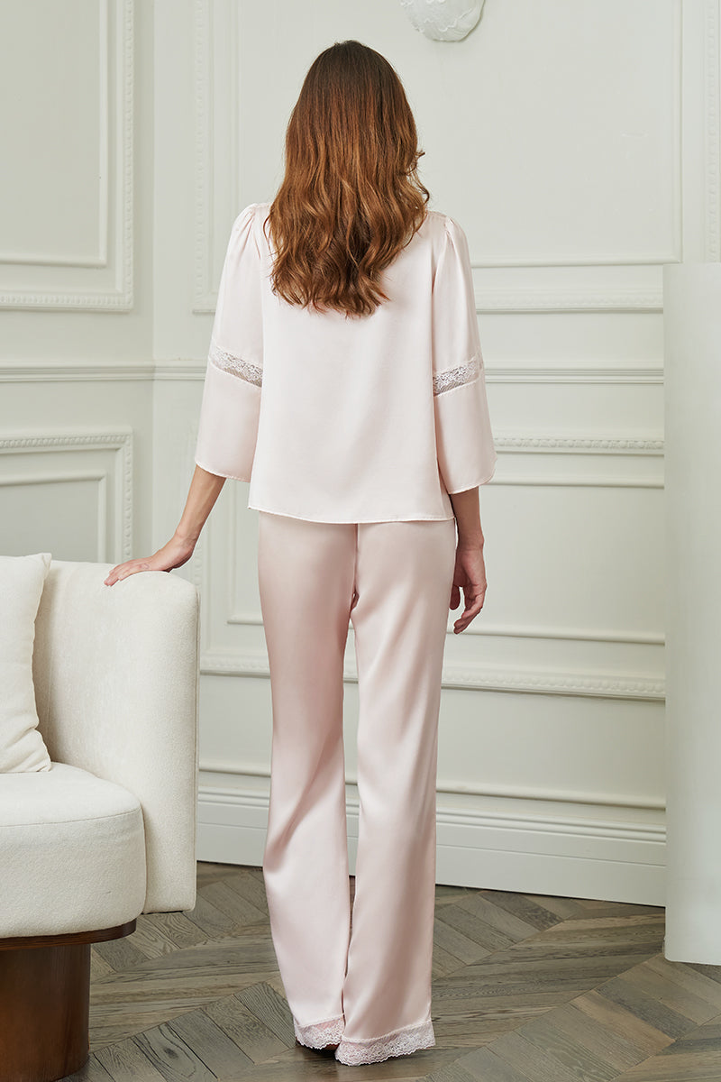 Pink Dream Women's Pajama Set by MANITO featuring a comfortable, stylish sleepwear design with a relaxed fit.