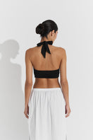Seaquelle Drift Maxi Skirt in flowy fabric, featuring a relaxed fit and waist tie, perfect for casual summer wear.