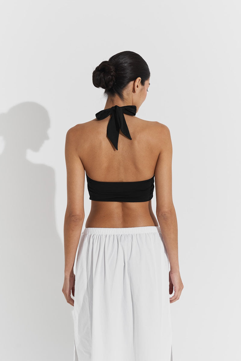 Seaquelle Drift Maxi Skirt in flowy fabric, featuring a relaxed fit and waist tie, perfect for casual summer wear.