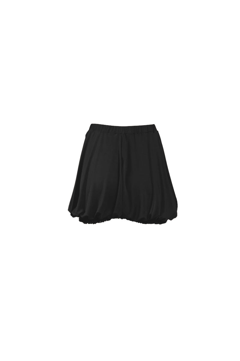 Black Drift Shorts by YASSMIN SALEH with ghost back design, casual fit, and comfortable fabric for everyday wear.