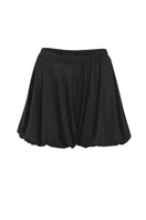 YASSMIN SALEH black Drift shorts shown from the front, featuring a relaxed fit and casual style for everyday wear.