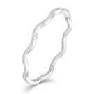 Silver Dune Mirage bangle bracelet by Velvet Desert featuring intricate design in a sleek, modern style.