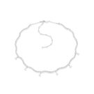 Silver Dune Mirage Drops Necklace by Velvet Desert featuring elegant, flowing pendant design on a delicate chain.