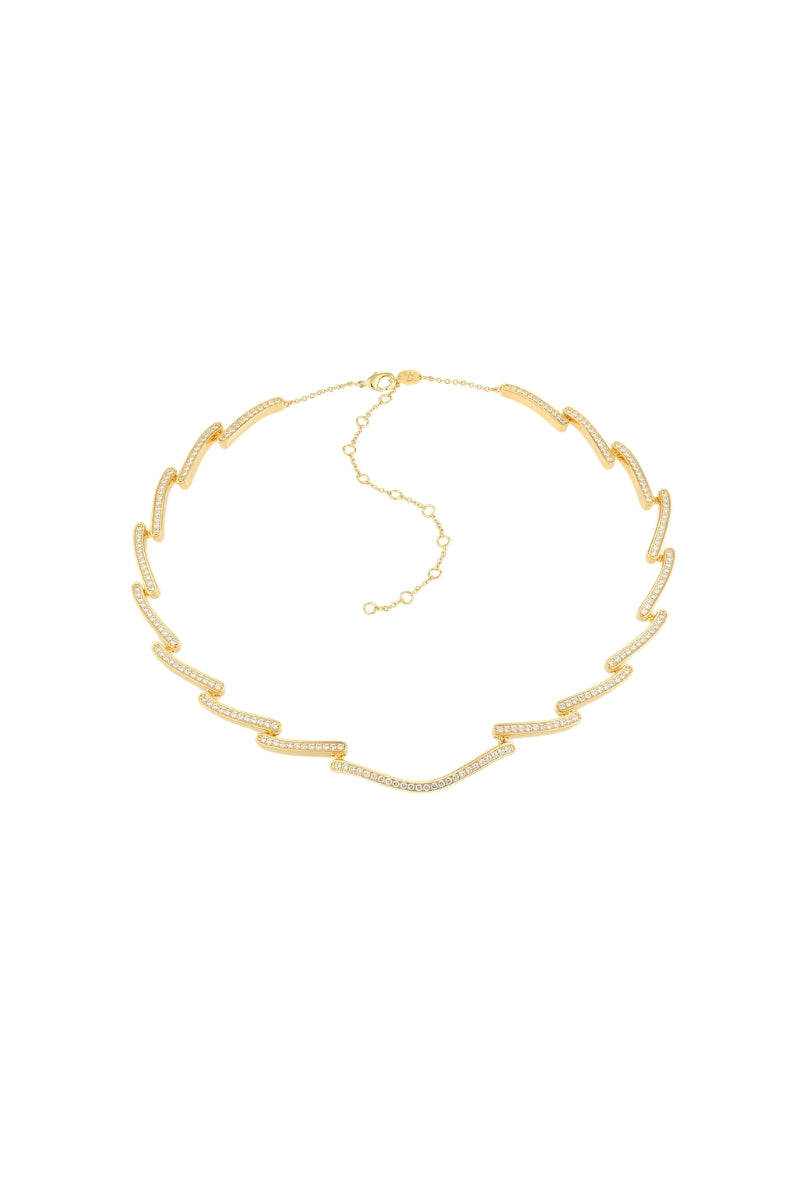 Gold Dune Mirage Necklace by Velvet Desert featuring layered chain design and desert-inspired pendant.