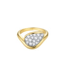 Velvet Desert Dune Teardrop Frost Pinky Ring in gold, featuring a delicate teardrop design for elegant pinky finger wear.