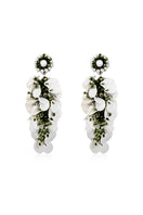 A pair of Ivy Garden earrings by Aidan & Ice featuring delicate floral design and gold-tone accents.