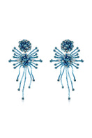 Aidan & Ice LILLA blue drop earrings featuring elegant teardrop design hanging from silver hooks.
