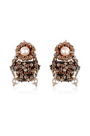 A pair of gold OPHELIA earrings by Aidan & Ice featuring elegant, delicate design for stylish wear.