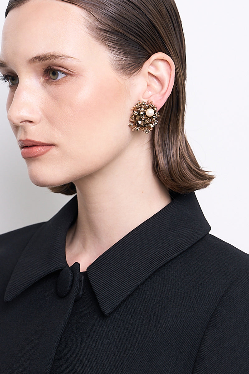 CAMELLIA GOLD EARRINGS - CULT MIA