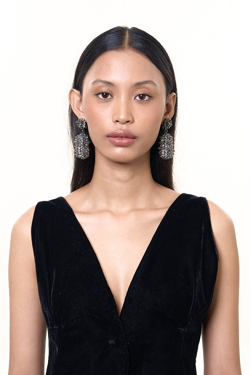 CLEO GREY EARRINGS - CULT MIA