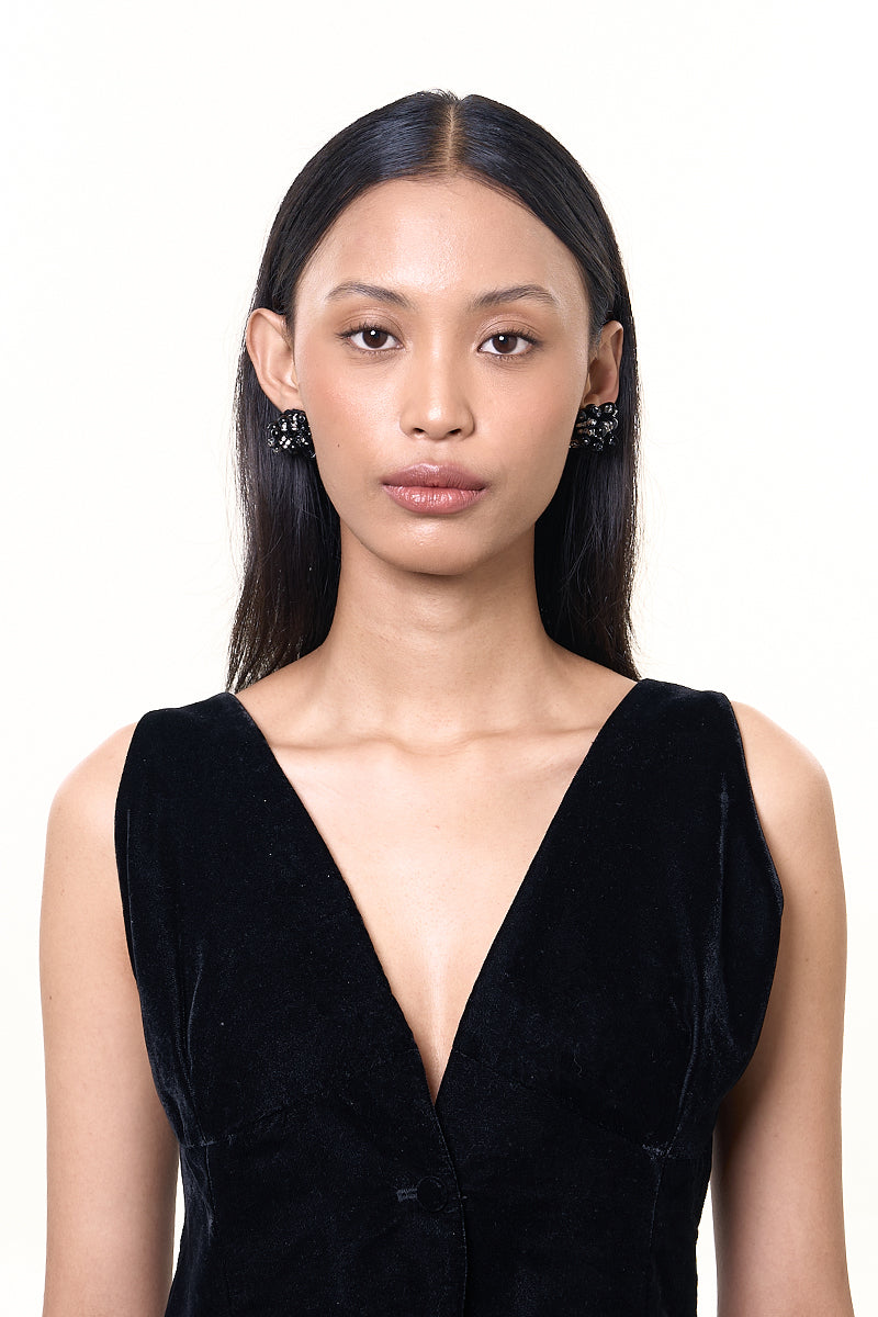 CLEORA IN BLACK EARRINGS - CULT MIA