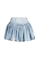 Scarlett Gasque Eclipse mini skirt in ice melt fabric with ghost back design, stylish and fitted for a trendy look.