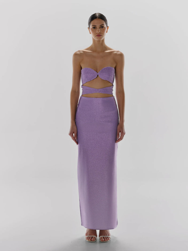 CONCHA CATTLEYA CUT-OUT MAXI DRESS