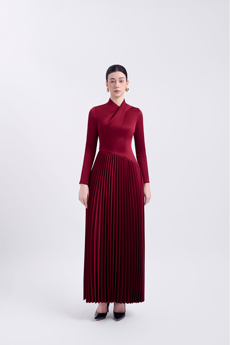 MANGO TAFFETA DRESS IN RED | CULT MIA