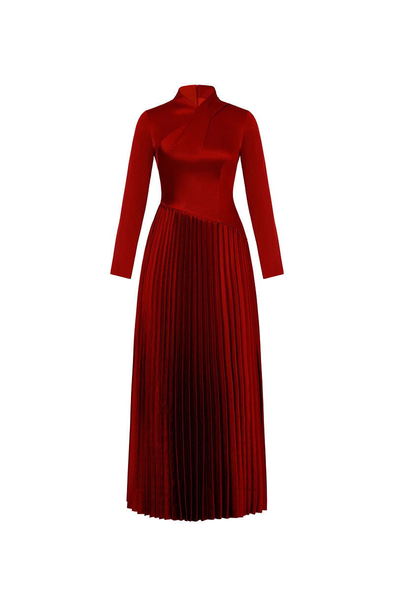 mango pleated dress TAFFETA IN RED | CULT MIA Transvestism today: The phenomena Size:XL / US 10-12 x-category:Modest Edit This dress features a