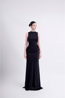 Black Floss Sheer Silk Maxi Dress by EEGEN STUDIO, flowing and elegant with delicate sheer fabric and a relaxed fit.