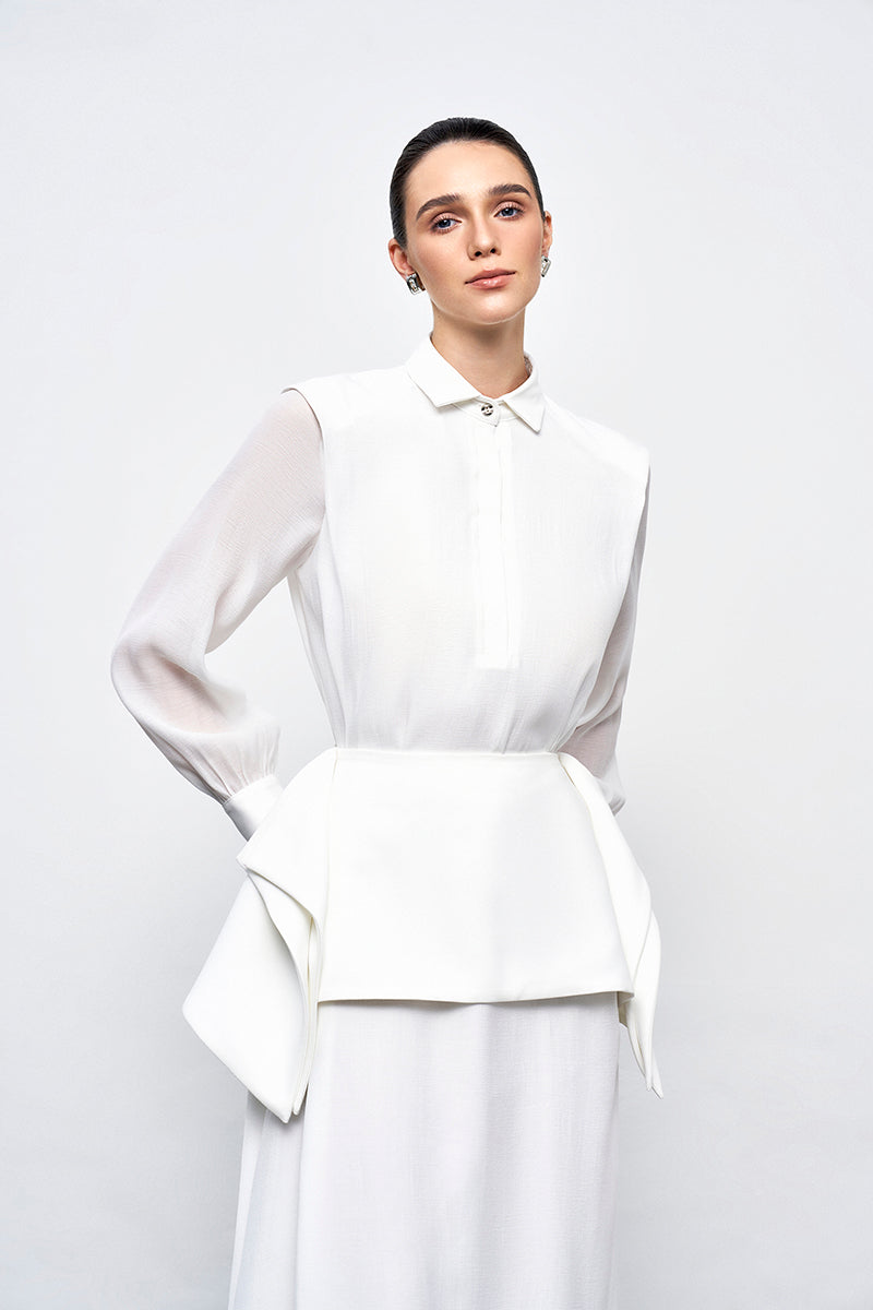 chiffon shirt dress designs Foliage Chiffon Shirt-Dress