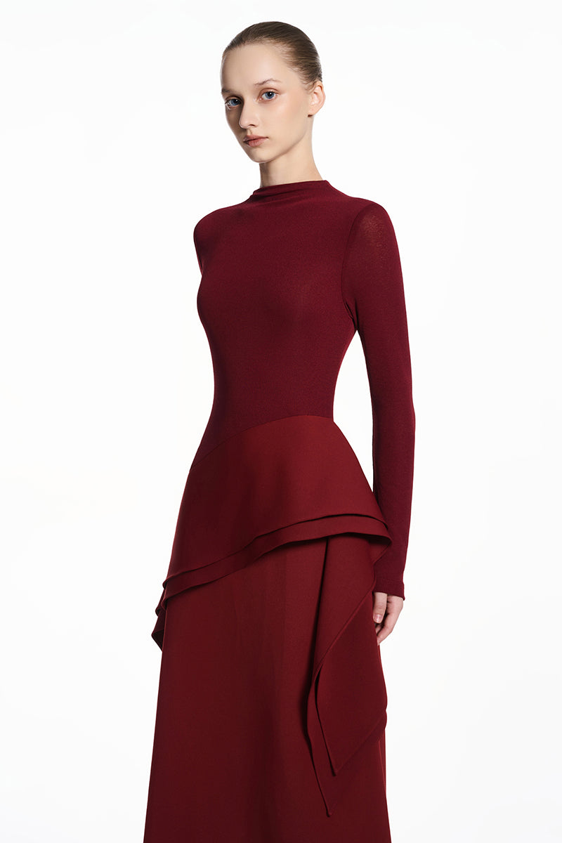 fitted jersey maxi dress Nina Ricci Long Fluid Jersey Dress 38