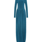 Blue Light Twinkle Jersey Spandex gown by EEGEN STUDIO, featuring a fitted silhouette and elegant design.