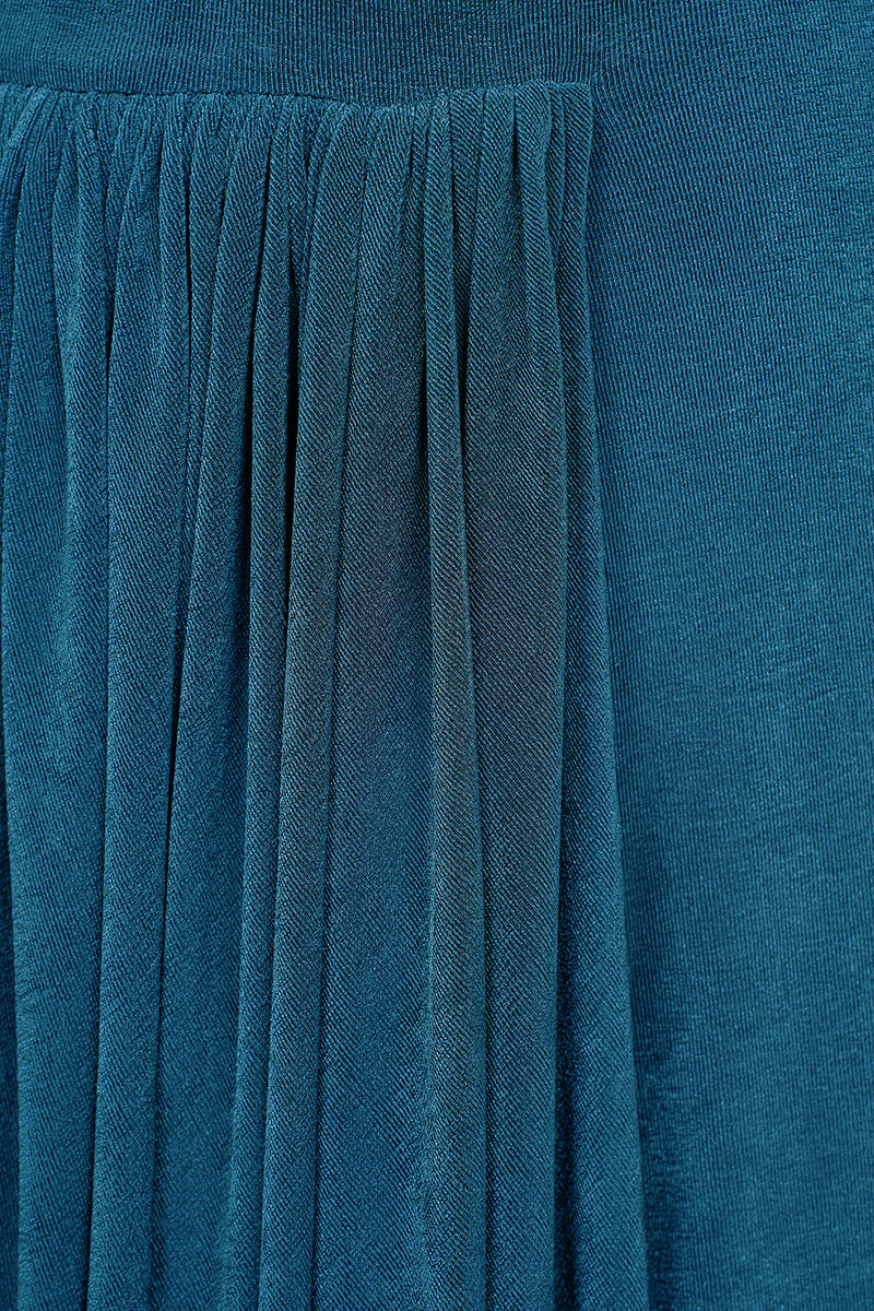 Blue light twinkle jersey spandex gown by EEGEN STUDIO, featuring a fitted silhouette and elegant design.