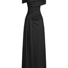 Black spandex light knit gown by EEGEN STUDIO, featuring a fitted silhouette and elegant design, shown in ED169-Black.jpg.