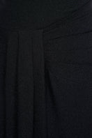 Black spandex knit maxi dress by EEGEN STUDIO, featuring a fitted silhouette and long sleeves, displayed on a mannequin.