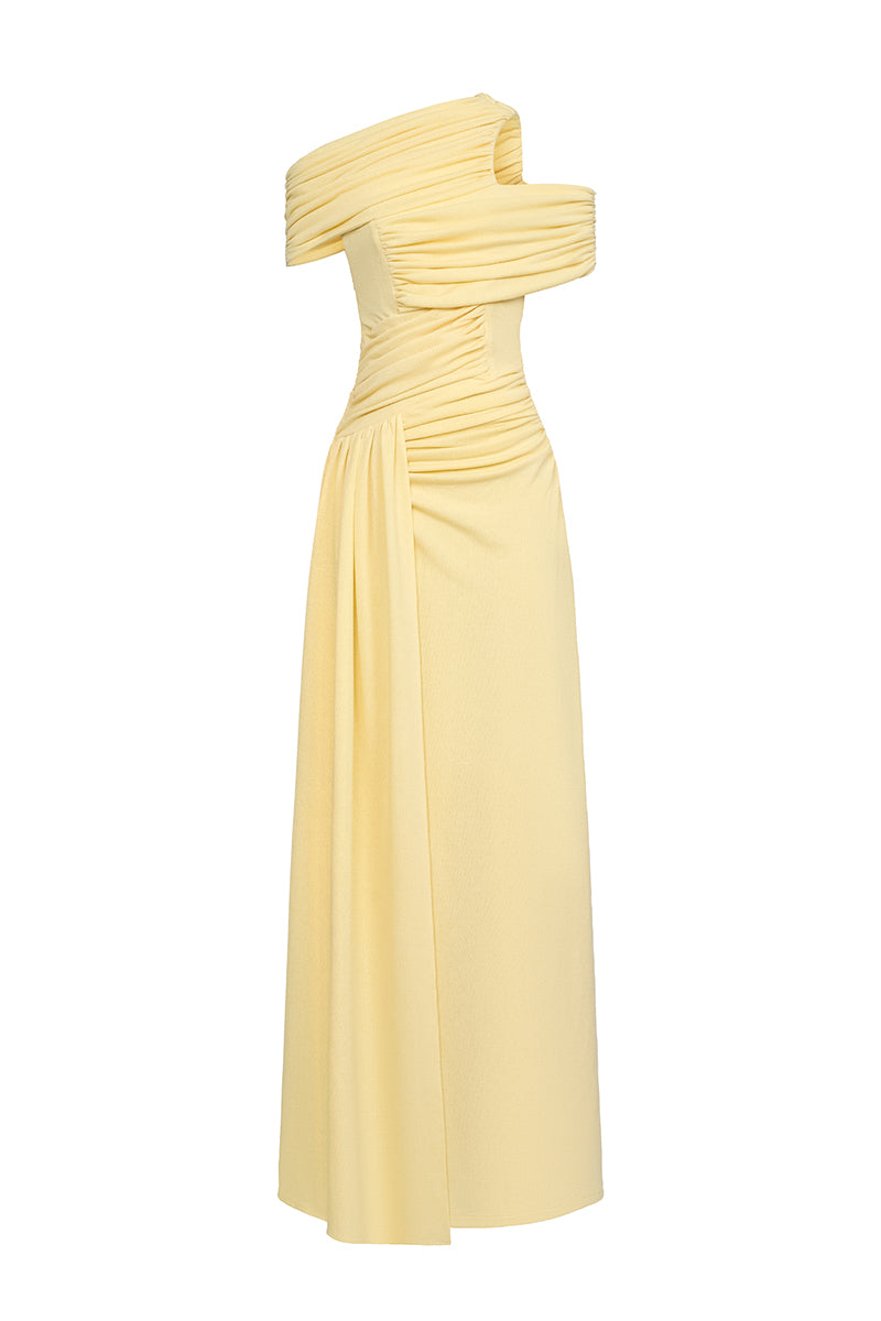 Montsand GOLD DRAPED MAXI DRESS | Cult Mia Montsand GOLD DRAPED MAXI DRESS | Cult Mia