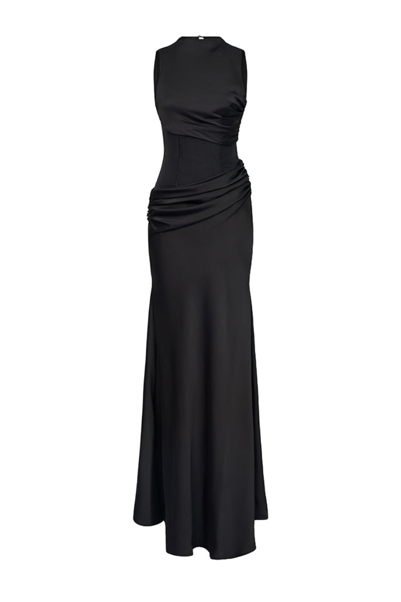 FLOSS SHEER SILK DRESS IN BLACK