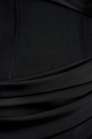 Black Floss Sheer Silk Maxi Dress by EEGEN STUDIO, flowing lightweight fabric with elegant silhouette and subtle sheen.