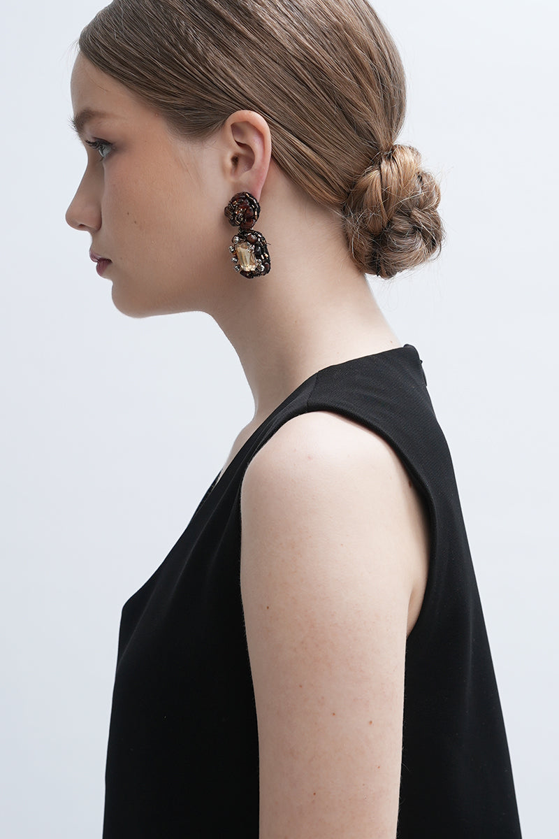 Gold Amora earrings by Aidan & Ice featuring elegant, shiny gold hoops suitable for stylish everyday wear.